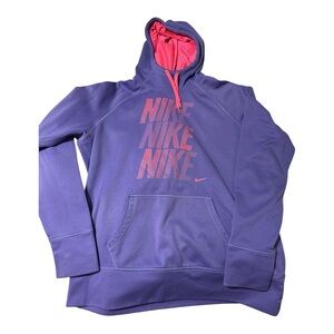 Nike Therma-Fit Purple Hoodie with Pink Lining